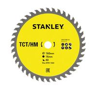 Stanley Hoja de sierra circular sta13105-xj 160 mm (ø160x16 mm) TCT 40 dientes ATB 1 pieza