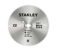 Stanley - Hoja de sierra para madera 184x16 mm, 100 dientes STA10205-XJ