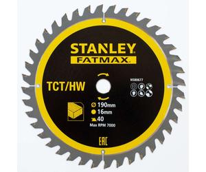 Stanley - Hoja de sierra para madera 190x16 mm, 40 dientes STA13365-XJ