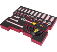 Stanley HTS FM PRO-STACK, juego de insertos de 48 piezas, sistema modular de 3/8"