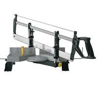 STANLEY Ingletadora con sierra, 7 ángulos seleccionables, mango antideslizante, incluye sierra trasera de 560mm, anchura de corte 45°=103mm / 90°=165mm, 1-20-800