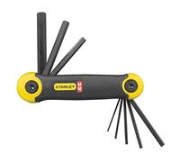 Stanley Juego de llaves hexagonales métricas 2-69-264 – 8 piezas, plegable, recubierto caucho