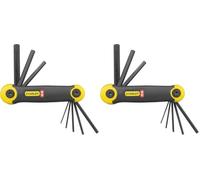 STANLEY Juego 8 llaves hexagonales plegables métricas bolsillo, 2-69-264 (Paquete de 2)