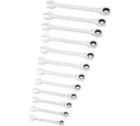 Stanley - Juego de 12 llaves combinados con trinquete STMT82847-0