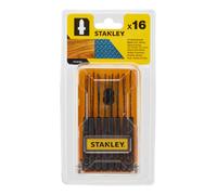 Stanley - Juego de 16 hojas de sierra HCS-HSS para madera y metal STA28160-XJ