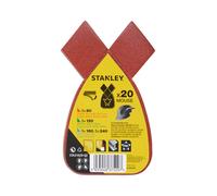 Stanley - Juego de 25 hojas de papel de lija STA31029-QZ