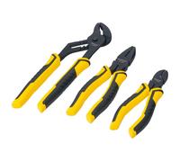 STANLEY Juego de 3 Alicates Control Grip - Agarre Cómodo y Preciso para Diversas Aplicaciones | Incluye Alicates de Alta Calidad para un Manejo Seguro | Modelo STHT0-74471