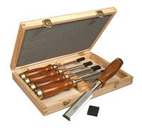 Stanley Juego de 5 cinceles Bailey, anchos 6, 10, 15, 20, 25 mm, mango de madera, estuche 2-16-217