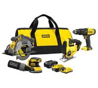 Stanley - Juego de 7 piezas de herramientas, baterías y cargador SFMCK412MDS-QW