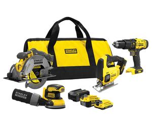Stanley - Juego de 7 piezas de herramientas, baterías y cargador SFMCK412MDS-QW