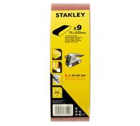 Stanley - Juego de 9 bandas de lijado, 75x533 mm STA33481-QZ