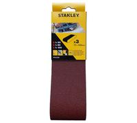 Stanley - Juego de bandas de lija de 3 piezas, 75x533 mm STA33206-XJ