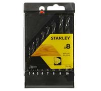 Stanley Cassette de brocas sta56006-qz 8 brocas acero cromo-vanadio para madera punta centradora