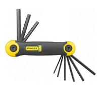 Stanley Juego de 9 llaves hexagonales (5/64''–1/4'') puntas biseladas, caucho ergonómico, 2-69-265