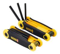 Stanley Juego de llaves hexagonales 2-69-267 – Pack 2 juegos 17 piezas 1,5–8 mm y 5/64"–1/4"