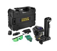 Stanley - Láser de línea con accesorios, verde, alcance de 50 m, batería integrada, cargador FMHT1-77356