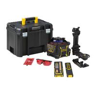Stanley - Láser rotatorio con receptor y accesorios, rojo, alcance de 600 m, batería FMHT77446-1