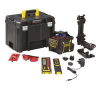 Stanley - Láser rotatorio con receptor y accesorios, rojo, alcance de 600 m, batería integrada, cargador FMHT77447-1