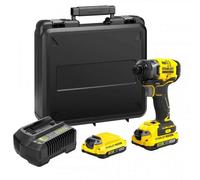 Stanley - Llave de impacto AKU 18V, 2x batería 2,0 Ah Li-Ion, cargador SFMCF820D2K-QW