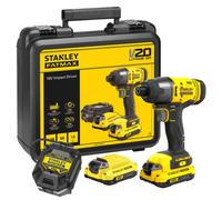 Stanley - Llave de impacto de 18 V, 2 baterías 1,5 Ah Li-Ion, cargador SFMCF800C2K-QW