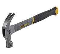 STANLEY Martillo Sacaclavos de Fibra de Vidrio, 570g, Mango Bi-Material, Mayor Durabilidad y Energía de Impacto, Conexión Fuerte de Mango y Cabeza, STHT0-51310