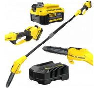 Stanley - Motosierra AKU 18V 20 cm, 1x batería 4,0 Ah Li-Ion, cargador SFMCPS620M1-QW