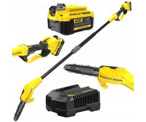 Stanley - Motosierra AKU 18V 20 cm, 1x batería 4,0 Ah Li-Ion, cargador SFMCPS620M1-QW