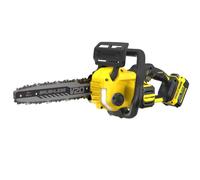 Stanley - Motosierra AKU 18V 30 cm, 1x batería 4,0 Ah Li-Ion, cargador SFMCCS730M1-QW