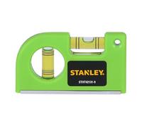 Stanley Nivel de bolsillo magnético de alta visibilidad, equipado con 2 viales fáciles de leer y una base magnética rara.
