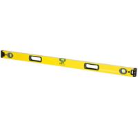 STANLEY FATMAX Nivel de viga de caja 120 cm, alta precisión, 1-43-548 | Altamente preciso, tapas finales Duraderas resistentes a los golpes, vial central de doble vista