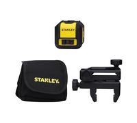 STANLEY Nivel Láser Rojo Cubix, Alcance 12m, Precisión 0,6mm/m, Autonivelante, Líneas Cruzadas, Bloqueo Péndulo, Soporte de Pared Multiposición, Pilas y Bolsa, STHT77498-1