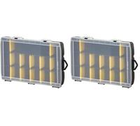 STANLEY Organizador básico con 17 compartimentos, divisores extraíbles, personalizable, regla marcada en la tapa, polipropileno de alto impacto, dimensiones 27,2x18,9x4,6 cm, STST81680-1