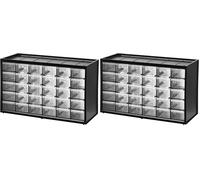 STANLEY Organizador de 5 niveles de 30 cajones, Marco de polipropileno de densidad, Cajones blandos transparentes, Apilable, 36.5 x 15.5 x 22.5 cm, 1-93-980 (Paquete de 2)