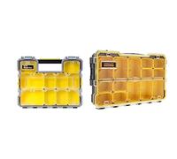 Stanley Organizador Impermeable FatMax 1-97-517, Negro/Transparente/Amarillo & FATMAX FMST1-75779 - Organizador FatMax, 44 x 7.5 x 28 cm