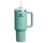 STANLEY Quencher H2.0 Flow State - Vaso (1134 g), color verde primavera | Mango y pajilla | Tapa de 3 posiciones | Portavasos compatible para viajes | Vaso de acero inoxidable aislado | Sin BPA