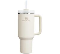 Stanley Quencher H2.0 FlowState - Vaso aislado al vacío de acero inoxidable con tapa y popote para agua, té helado o café, batidos y más, crema 2.0, 40 onzas