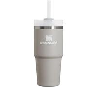 Stanley Quencher H2.0 FlowState - Vaso aislado al vacío de acero inoxidable con tapa y popote para agua, té helado o café, batidos y más, ceniza, 14 onzas
