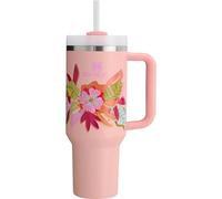 STANLEY Quencher H2.0 FlowState - Vaso con aislamiento al vacío, de acero inoxidable con tapa y popote, para agua, té helado o café, (sabor refrescante de naranja sorbete), 1,18 litros)