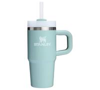 STANLEY Quencher H2.0 Vaso con asa y pajita, 414 ml | Tapa Flowstate de 3 posiciones | Compatible con portavasos para viajes | Vaso de acero inoxidable aislado | Sin BPA | Espuma de mar