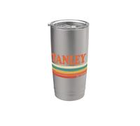 STANLEY Retro Personalizado Nombre Vintage Rayas Vaso térmico de acero inoxidable de doble pared