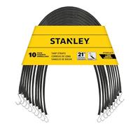 STANLEY S300421 - Cordones elásticos de Goma para Todo Tipo de Clima de 21 Pulgadas con Ganchos en S para asegurar Lonas, transportador Plano y Cubiertas de Barco, Almacenamiento y Carga, Paquete de