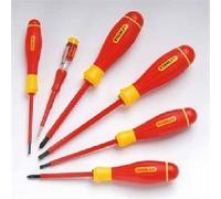 Stanley FATMAX Juego destornilladores aislados 0-65-441 6 pzas (3 planos,2 Phillips,1 test) 1.000V