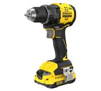 Stanley SFMCD714D2T-QW, Atornillador eléctrico, Mango tipo pistola, Portabrocas de cambio rápido, , Amarillo, Sin escobillas, 1900 RPM