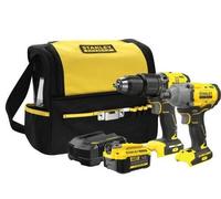 Stanley - Juego de taladro de impacto 18V y llave de impacto, 1x batería 4,0 Ah Li-Ion, cargador SFMCK217M1S-QW