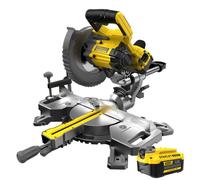 Stanley - Sierra de inglete a batería de 18V 190 mm, con guía, 1x batería 4,0 Ah Li-ion, cargador SFMCS701M1-QW