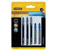 Stanley Juego de 5 hojas STA27030-XJ HCS/HSS para madera <60 mm y metal 0,8–4 mm