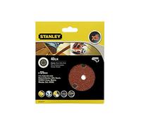 STANLEY STA32177-XJ - 5 Discos ø 125 mm. Para lijadora rotorbital. Madera, pintura, barniz, yeso, metal y plástico. Grano 40. Larga Duración.