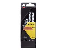 Stanley Cassette de brocas para piedra STA56035-QZ – 5 brocas Ø 4, 5, 6, 8, 10 mm