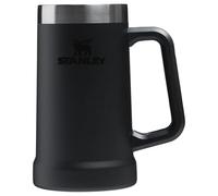 Stanley Stay-Chill Beer Stein - Vaso de cerveza de 24 onzas, mango de agarre grande resistente, capacidad para 2 latas, taza de fiesta de acero inoxidable aislada, sin BPA, color negro 2.0