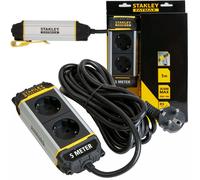 Stanley Steckerleiste ALU 5 m 2 Tomas Con Clip Para Colgar Plata